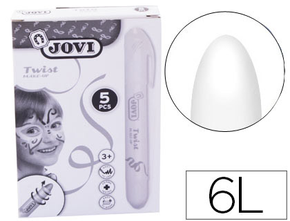 Barra de Maquilhagem Jovi Twist Make-Up Branca (5 Unidades)