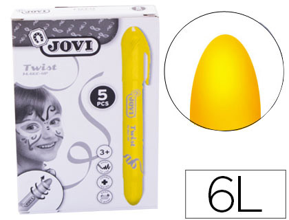 Barra de Maquilhagem Jovi Twist Make-Up Amarelo (5 Unidades)