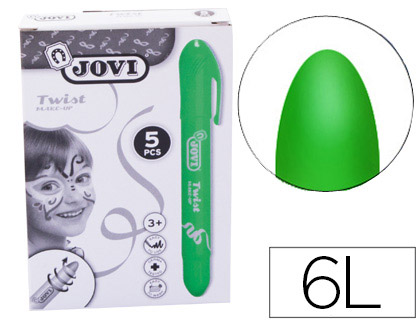 Barra de Maquilhagem Jovi Twist Make-Up Verde (5 Unidades)