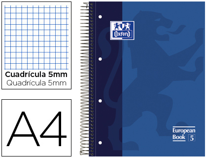 Caderno Espiral Oxford Capa Extradura Optik Paper Microp. A4 120F + 50% Quadricula 5 mm