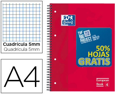 Caderno Espiral Oxford Capa Extradura Optik Paper Microp. A4 120F c/3 Separadores Quadricula