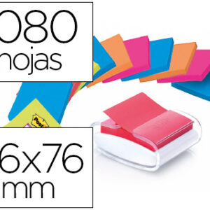 Dispensador Post-It Bloco Notas Adesivas Super Sticky Z Note Cor Branco c/ 12 Bloco 76x76mm