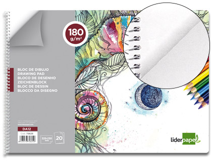 Bloco Desenho Artistico Espiral 230X325mm 20F 180 g/m2 Sem Esquadria