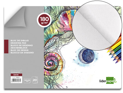 Bloco Desenho Artistico Colado 230X325mm 20F 180 g/m2 Sem Esquadria