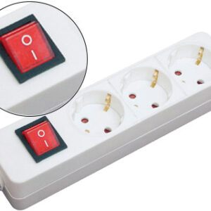 Extensao 3 Tomadas Branca Com Interruptor 1,4M - MEDIARANGE