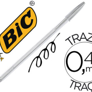 Caneta Bic Cristal Celebration Prata Tinta Preta Unidade