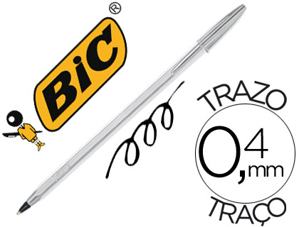 Caneta Bic Cristal Celebration Prata Tinta Preta Unidade
