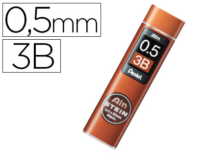 Minas Pentel Ain Stein 0.5 3B Estojo c/ 40 Minas