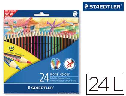 Lápis de Cores Staedtler Wopex Ecologico 24 Cores em Caixa de Cartão