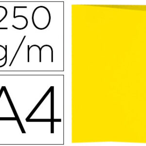 Classificador Gio de Cartolina Din A4 Pestana Direita 250 g/m2 Amarelo