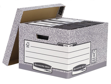 Caixa Fellowes Cartão Reciclado p/ Armazenamento de Arquivo Capac. 4 Caixas de Arquivo Formato Folio