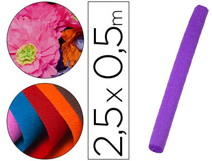 Papel Crepe 50 cm X 2,5 M 85G/M2 Roxo