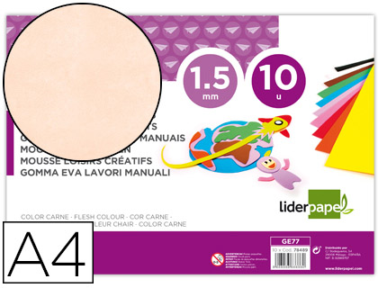 Goma Eva Din A4 60G/M2 Espessura 1,5mm Carne