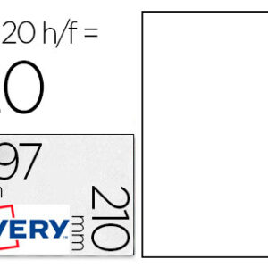 Etiqueta Avery Adesiva Poliester Branco 210 X 297 mm Laser Embalagem de 20 Unidades