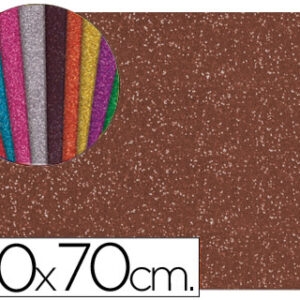 Goma Eva c/ Purpurina 50X70cm 60G/ M2 Espessura 2 mm Castanho