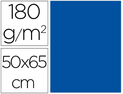 Cartolina 50X65 cm 180G/M2 Azul Embalagem de 25 Folhas