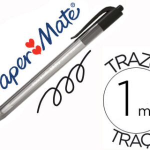 Caneta Paper Mate Inkjoy 100 Retratil Ponta Media Preto