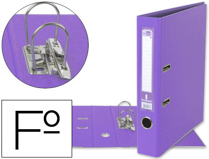 Pasta de Arquivo de Alavanca Folio Forrado PVC c/ Rado Lombada 52mm Lilás