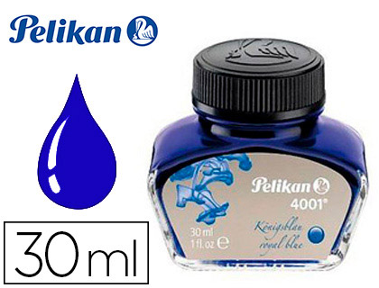 Tinta Pelikan 4001 , 30 ml Azul Real