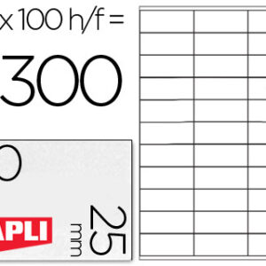 Etiquetas Adesivas Apli A4 70 X 25 mm