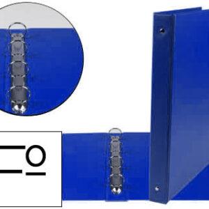 Pasta 4 Aneis 25 Mm Redodas Plastico Folio Cor Azul Marinho