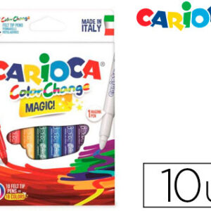 Marcador Carioca Mudanca de Cor Tinta Magica Caixa de 10 Unidades Cores Sortidas