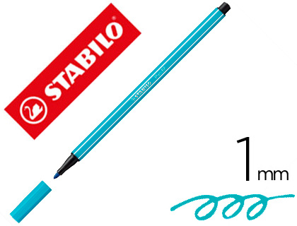 Marcador Stabilo Aguarelavel Pen 68 Azul Cobalto 1 mm