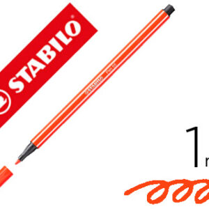 Marcador Stabilo Aguarelavel Pen 68 Vermelhao 1 mm