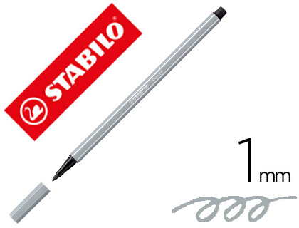 Marcador Stabilo Aguarelavel Pen 68 Cinza Azulado Claro 1 mm
