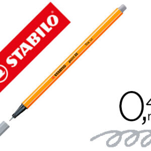 Marcador Stabilo Ponta de Fibra Point 88 Cinza Azulado Claro 0,4 mm