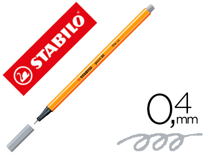 Marcador Stabilo Ponta de Fibra Point 88 Cinza Azulado Claro 0,4 mm