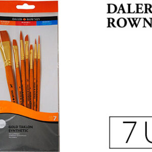 Pinceis Daler Rowney Simply Art Cabo Dourado Blister de 7 Unidades