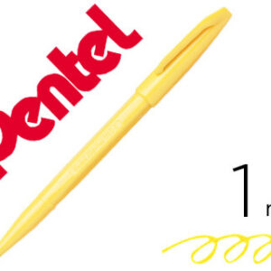 Caneta Pentel c/ Ponta de Fibra Sign Pen Amarela