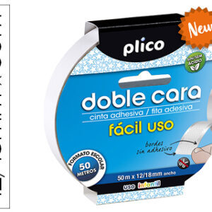 Fita Adesiva Plico Dupla Face Facil Uso 12/18 mm X 50 M