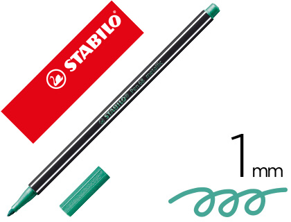 Marcador Stabilo Aguarelavel Pen 68 Metalico Verde 1 mm