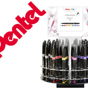 Expositor Pentel Artist Rotativo c/ 4 Duzias em 12 Cores Sortidas