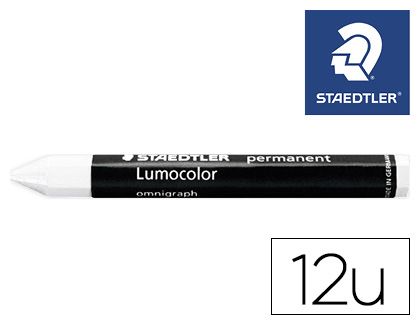 Pack 12x Minas Staedtler p/ Marcar Preto Lumocolor Permanente Omnigraph 236