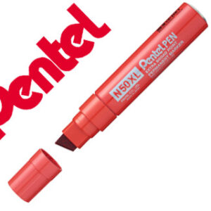 Marcador Pentel N50Xl Permanente Cor Vermelho 1,5/2 mm