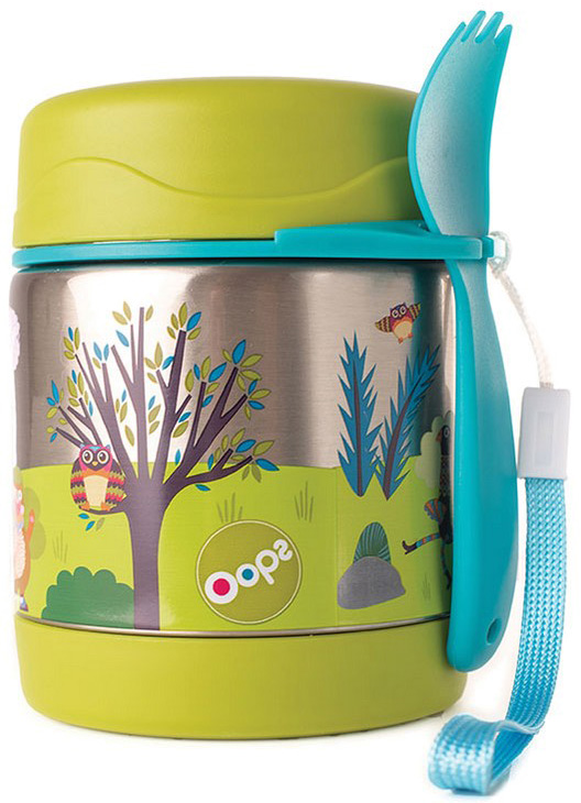 Térmica 300ml com Talheres Floresta - OOPS