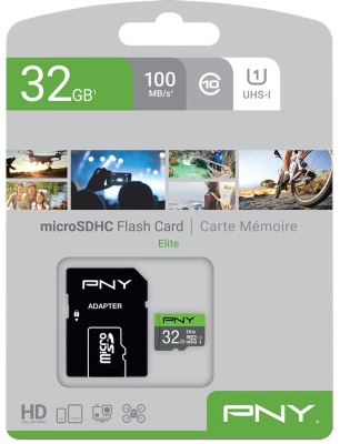 Cartão de Memória MicroSDHC 32GB (Classe 10) + Adaptador - PNY