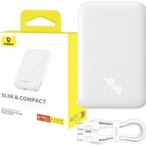 PowerBank Magnetic Mini Air 6000mAh 20W MagSafe (Branco) - BASEUS