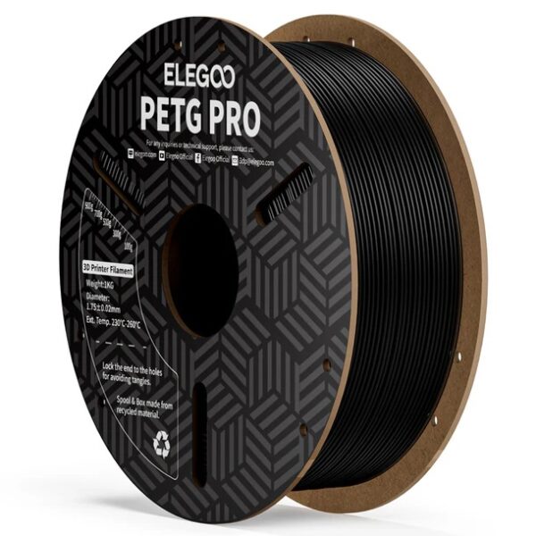 Filamento de Impressão 3D PETG Pro 1,75mm 1Kg (Preto) - ELEGOO