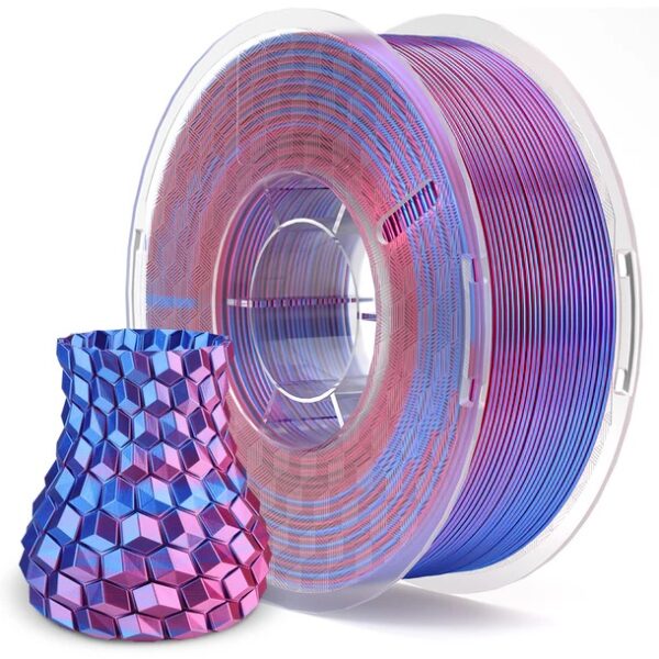 Filamento de Impressão 3D PLA SILK 1,75mm 1Kg (Azul/Roxo) - ELEGOO