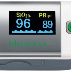 Oxímetro de Dedo PM-100 (Prateado/Branco) - MEDISANA