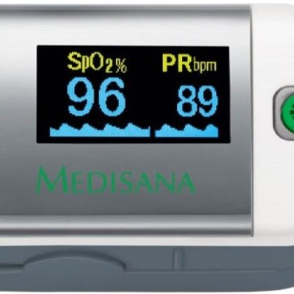 Oxímetro de Dedo PM-100 (Prateado/Branco) - MEDISANA