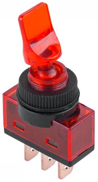 Interruptor Alavanca Luminoso ON-OFF Vermelho