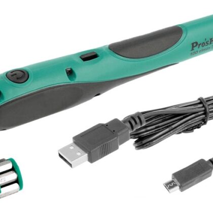 Aparafusador Portátil Eléctrico Recarregável via USB (Iluminação LED) - Proskit