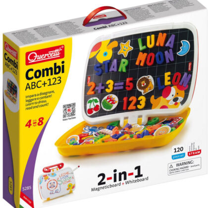 Malinha Quadro Letras + Números Magnéticos 120 pcs - QUERCETTI