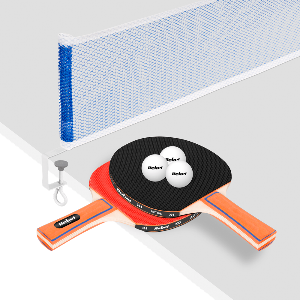 Conjunto de Ping-Pong 6 Peças - REBEL ACTIVE