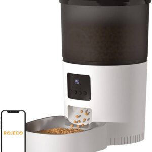 Dispensador Inteligente de Comida RWSQ-06 c/ Câmara p/ Animais de Estimação - ROJECO